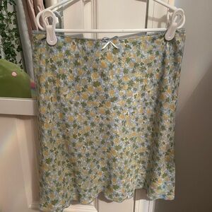 Urban Outfitters BP. Yellow and Blue Vintage Floral Skirt